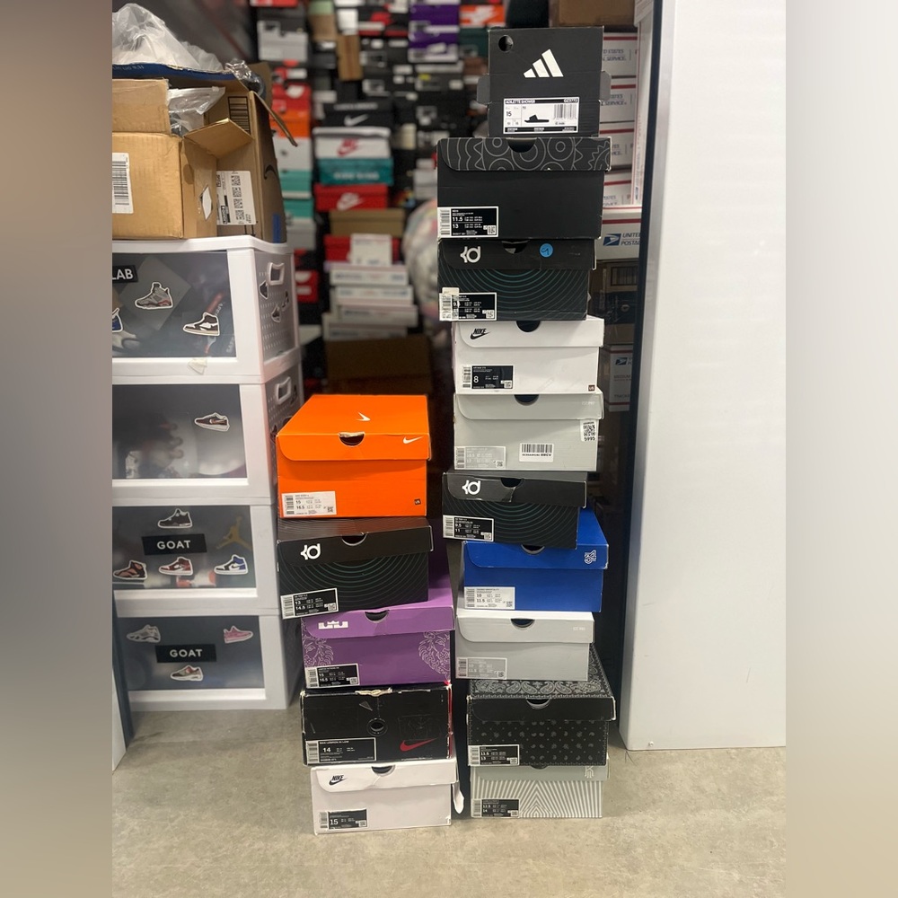 📦 (Lot of 15) Empty Shoe Boxes (KD, Kyrie, Lebron, Nike, Giannis & Adidas)📦
